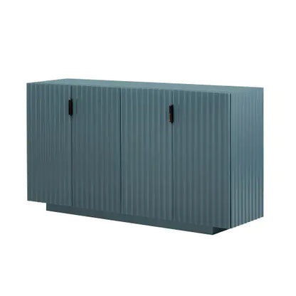 Gabinete lateral de almacenamiento TREXM de 4 niveles con estantes ajustables y manija de cobre vintage