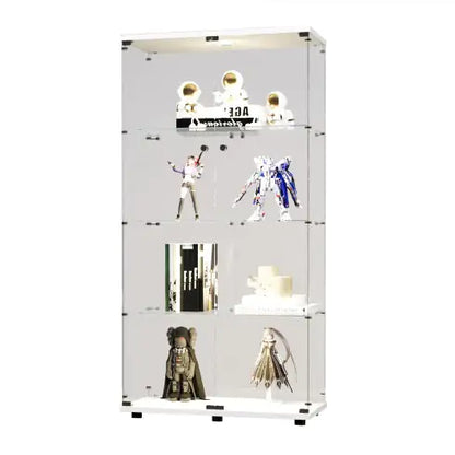 Vitrina de cristal con dos puertas y luces LED