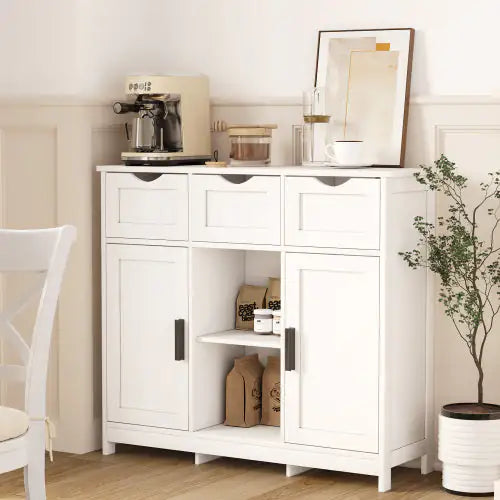 Modern White Storage Cabinet