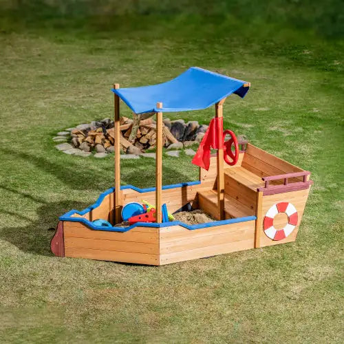 Playtime Wooden Sandbox with Storage Bench