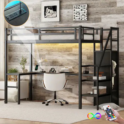 Twin XL Metal Loft Bed