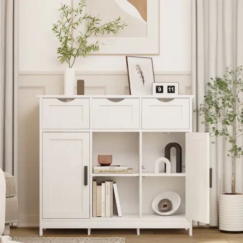Modern White Storage Cabinet