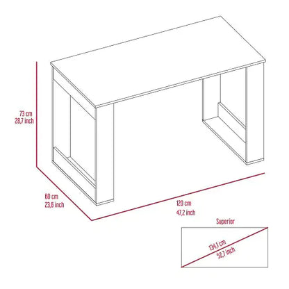 Oviedo 120 Writing Desk, Four Legs -Light Oak