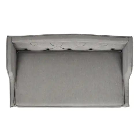 Robin 35 Tufted Wingback Pet Sofa Bed, Medium, Uptown Gray Stain Resistant High Performance Polyester