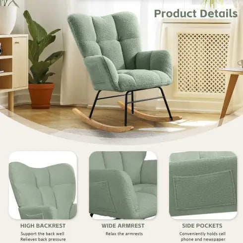 Teddy Fabric Rocking Chair