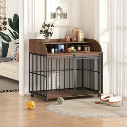 GO 44" Heavy-Duty Large Dog Crate Furniture