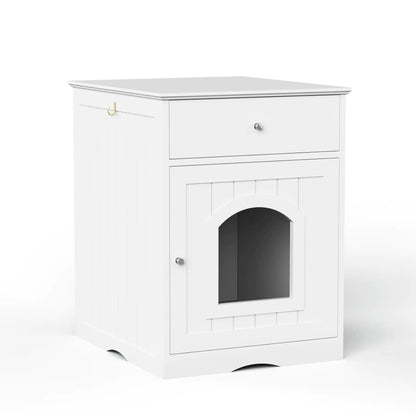 Wooden Pet House & Litter Box Enclosure